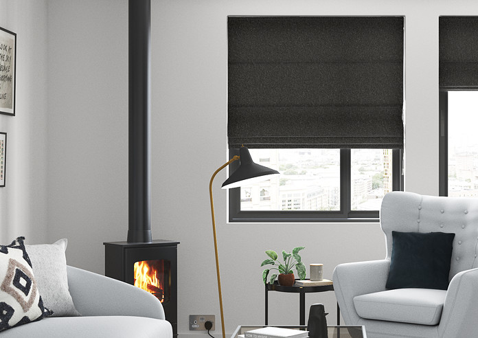Devonshire, Charcoal - Roman Blind - Image 3